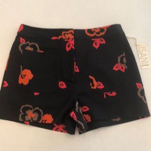 Isani for Target Black Floral Linen Shorts Size XS